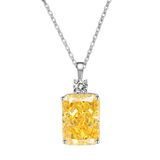 Multicolor Ice Flower Cut CZ Pendant Necklace, 10*14mm 5A Cubic Zirconia, 6 Color Options, Dainty Luxe Pendant