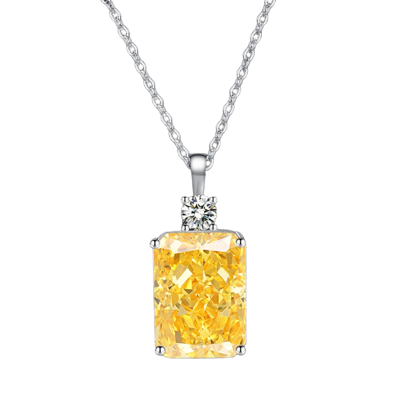 Multicolor Ice Flower Cut CZ Pendant Necklace, 10*14mm 5A Cubic Zirconia, 6 Color Options, Dainty Luxe Pendant