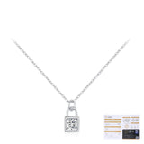 D-Color Moissanite Pendant Necklace in Sterling Silver – Del - On Model View - FITINY