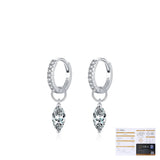 Waterdrop Moissanite Stud Earrings in Sterling Silver