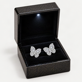 Bow-Knot Stud Earrings with Brilliant D-Color VVS1 Moissanite Accents – in the FITINY gift box [FITINY]