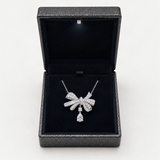 Butterfly Bow Drop Necklace with D-Color VVS1 Moissanite – in the FITINY necklace gift box [FITINY]