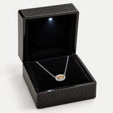 Champagne D-Color VVS1 Moissanite Pendant Necklace in Sterling Silver – in the FITINY gift box [FITINY]