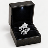 Comet Star D-Color VVS1 Moissanite Engagement Ring in Sterling Silver – in the FITINY gift box [FITINY]