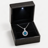 Geometric Rainbow D-Color VVS1 Moissanite Pendant Necklace in Sterling Silver – in the FITINY gift box [FITINY]