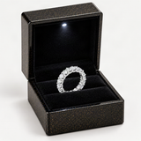 Geometric D-Color VVS1 Moissanite-Embellished Sterling Silver Engagement Ring for Women – in the FITINY gift box [FITINY]