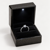 Heart-Shaped D-Color VVS1 Moissanite Engagement Ring in Sterling Silver – in the FITINY gift box [FITINY]