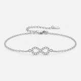 Infinity Symbol D-Color VVS1 Moissanite Bracelet in Sterling Silver – product photo [FITINY]