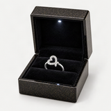 Irregular Heart-Shaped D-Color VVS1 Moissanite Engagement Ring in Sterling Silver – in the FITINY gift box [FITINY]