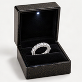 D-Color VVS1 Moissanite Solitaire Engagement Ring in Sterling Silver with White Gold Plati – in the FITINY gift box [FITINY]