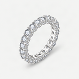 D-Color VVS1 Moissanite Solitaire Engagement Ring in Sterling Silver with White Gold Plati – White Gold option [FITINY]