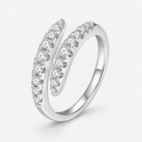 Double-Row Oval D-Color VVS1 Moissanite Stackable Engagement Ring for Women – product photo [FITINY]