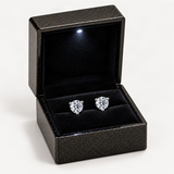 Round D-Color VVS1 Moissanite Stud Earrings in Sterling Silver – in the FITINY gift box [FITINY]