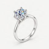 S925 Classic 6-Prong Moissanite Engagement Ring – product photo [FITINY]