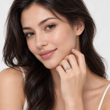 S925 Classic 6-Prong Moissanite Engagement Ring – worn by a woman, true-to-size [FITINY]