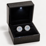 S925 Multicolor Moissanite Halo Stud Earrings – in the FITINY gift box [FITINY]