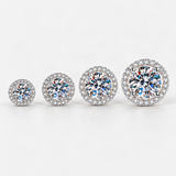 S925 Multicolor Moissanite Halo Stud Earrings – size comparison [FITINY]