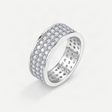 S925 Moissanite Matching Couple Eternity Bands Wedding Rings – product photo [FITINY]