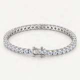 VVS1 Moissanite S925 & 14K Tennis Chain Iced Out Necklace and Bracelet – close-up of the setting and stone [FITINY]
