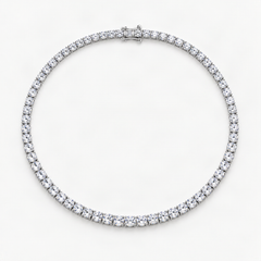 VVS1 Moissanite S925 & 14K Tennis Chain Iced Out Necklace and Bracelet – product photo [FITINY]