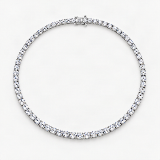 VVS1 Moissanite S925 & 14K Tennis Chain Iced Out Necklace and Bracelet – product photo [FITINY]