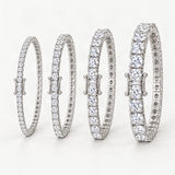 VVS1 Moissanite S925 & 14K Tennis Chain Iced Out Necklace and Bracelet – size comparison [FITINY]
