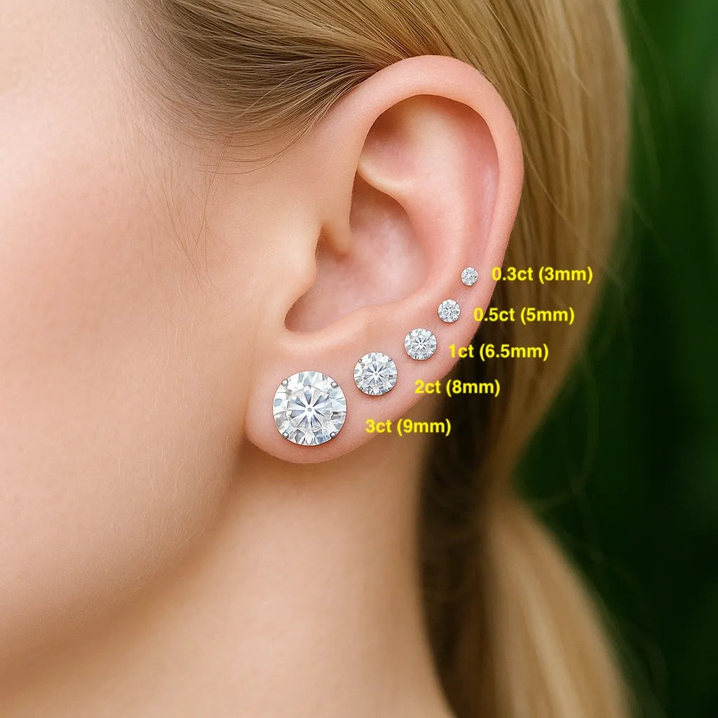 Moissanite Stud Earrings