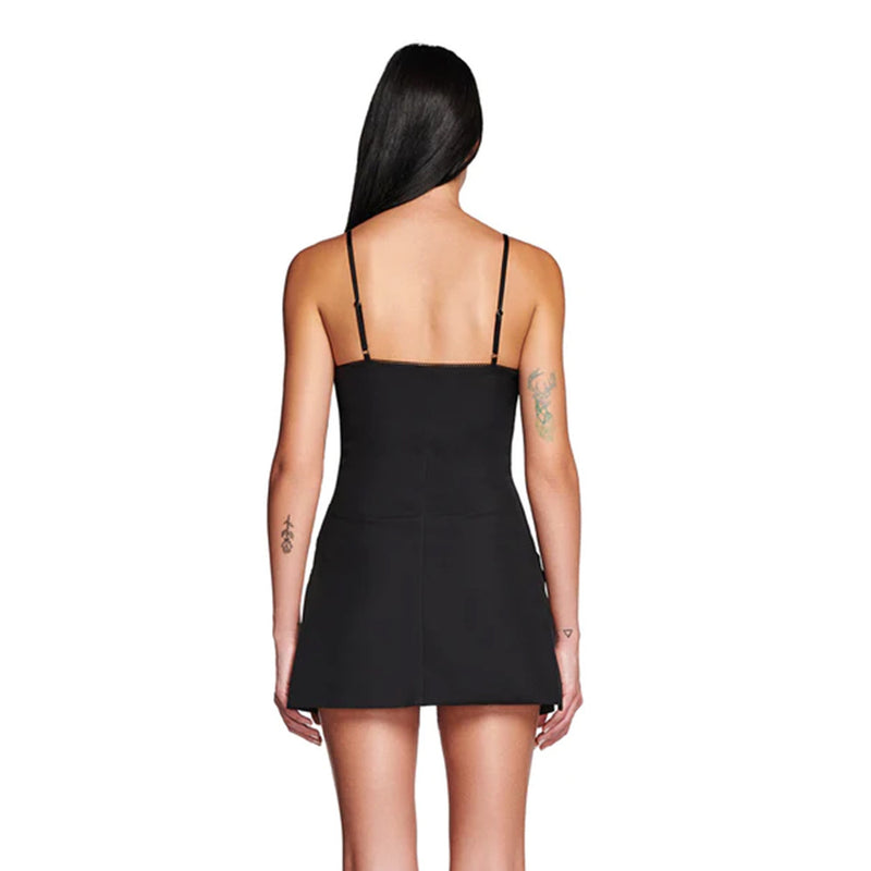 Short Split Skirt with Open Back Dress