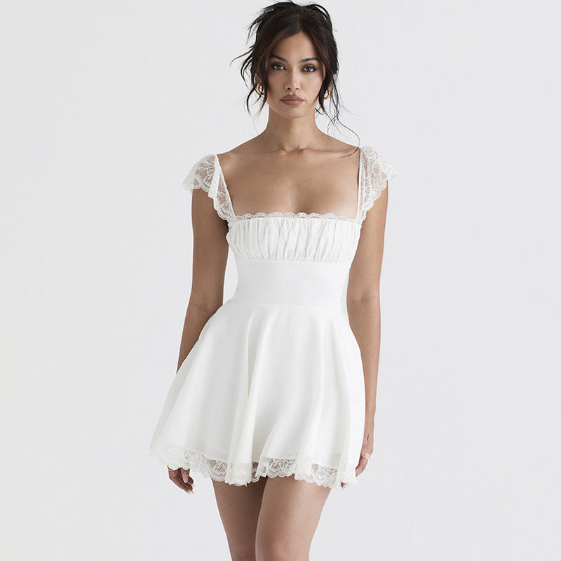 Lace Square Neck Slip Dress