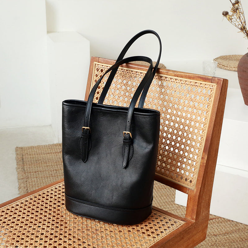 Leather Tote Shoulder Bag Handmade - Fitiny