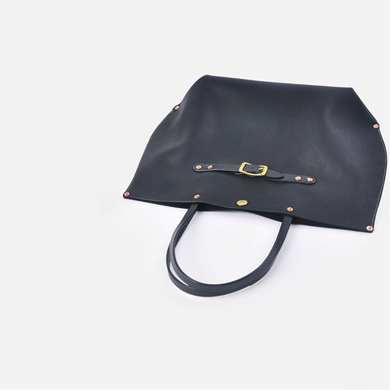 Custom made large-capacity leather tote bag