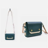 Leather contrast small square handbag crossbody bags