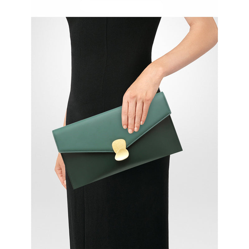 Leather Shoulder Bag Green - Fitiny