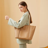 Portable Large Bag Cowhide Commuter Shoulder Bag Women's Large Capacity