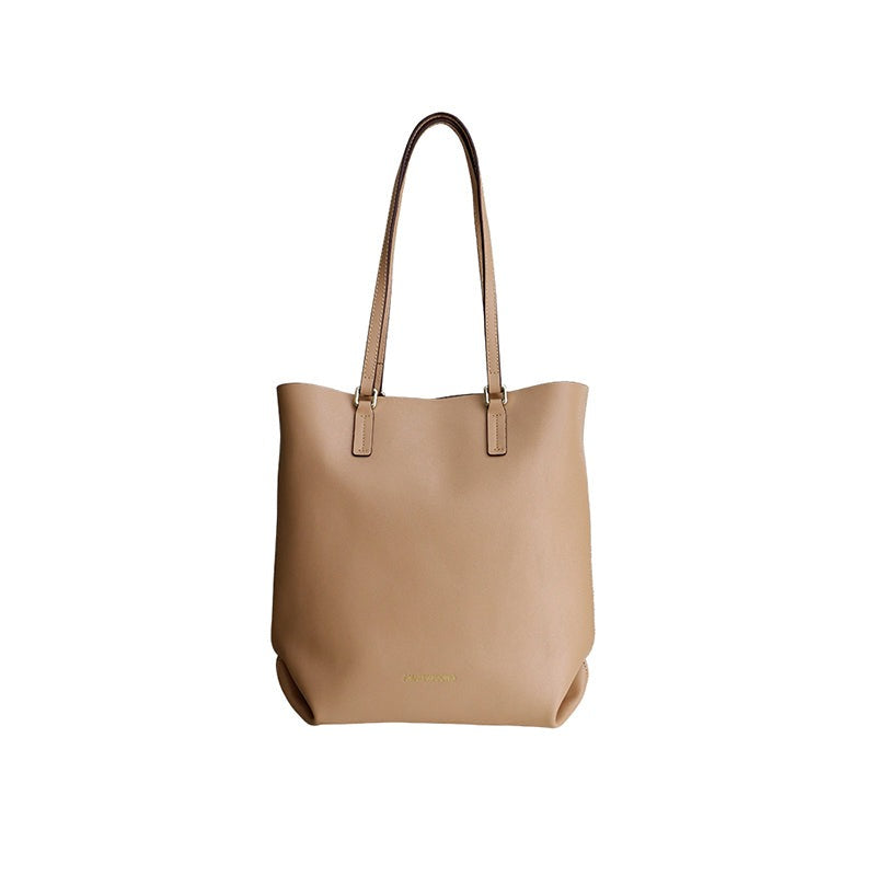 Amazing Song Bucket Bag Shoulder Document Bag Versatile Tote Bag Leather Large Capacity