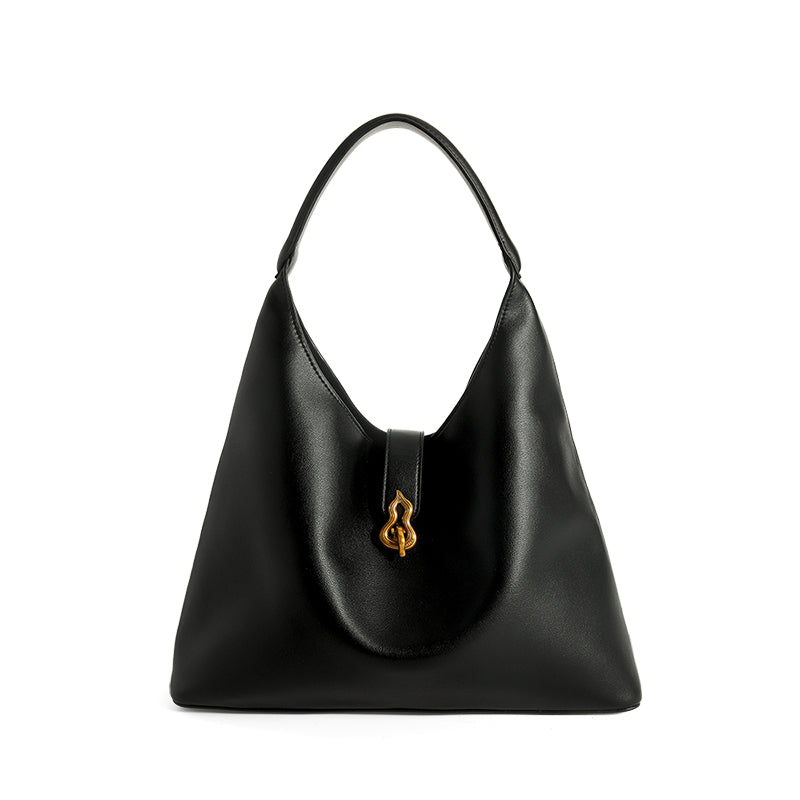 Fitiny Leather Handbags Black