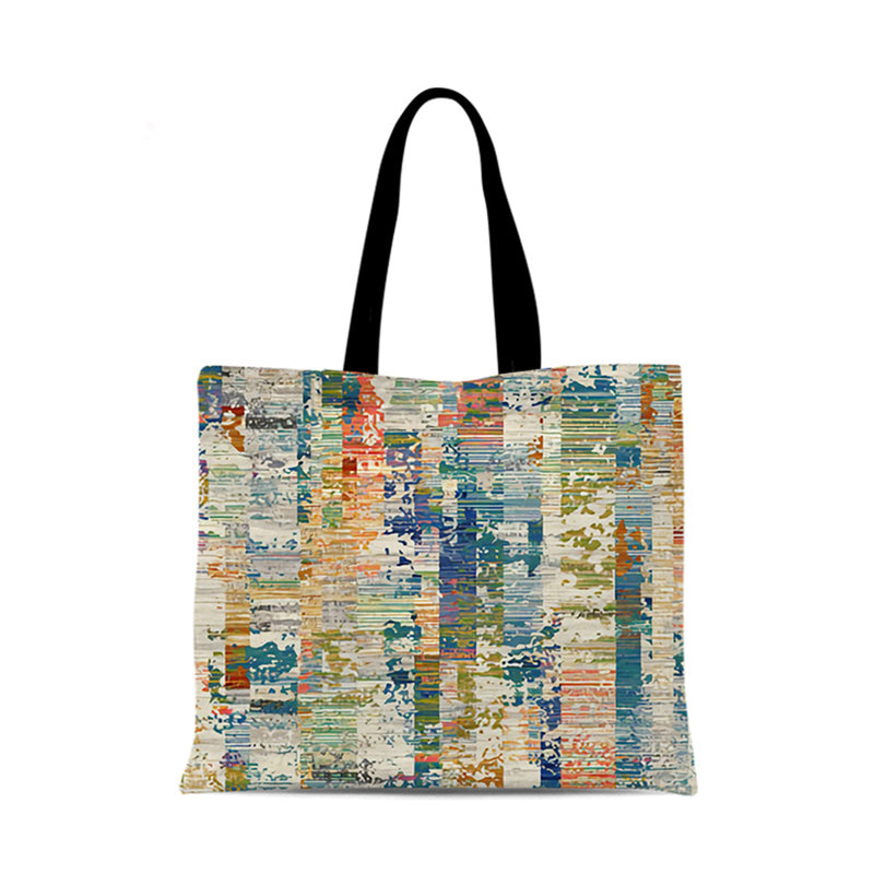 Abstract Watercolor Creative One-shoulder Canvas Bag Foldable Shopping Bag